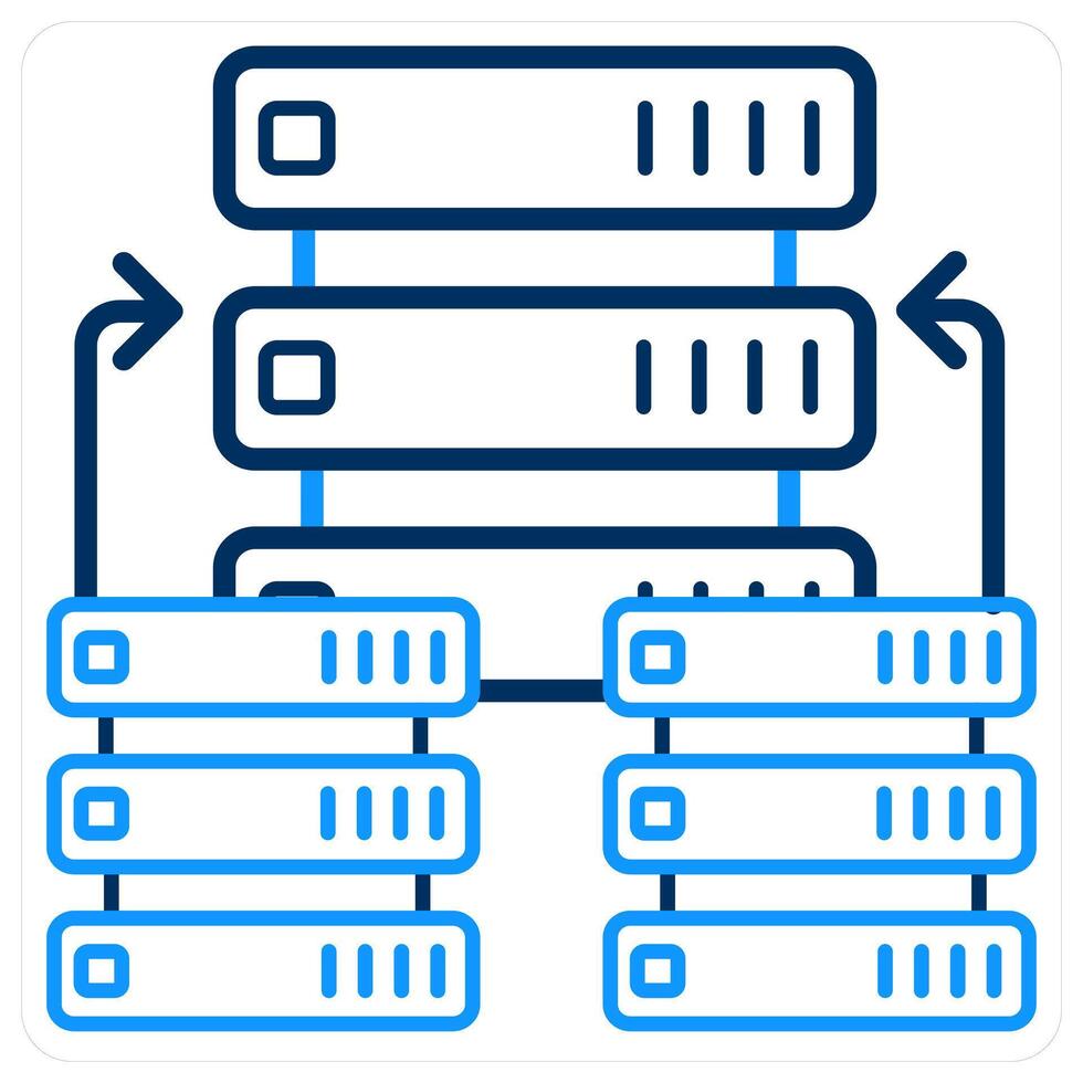 Hosting Server and Big data icon concept vector