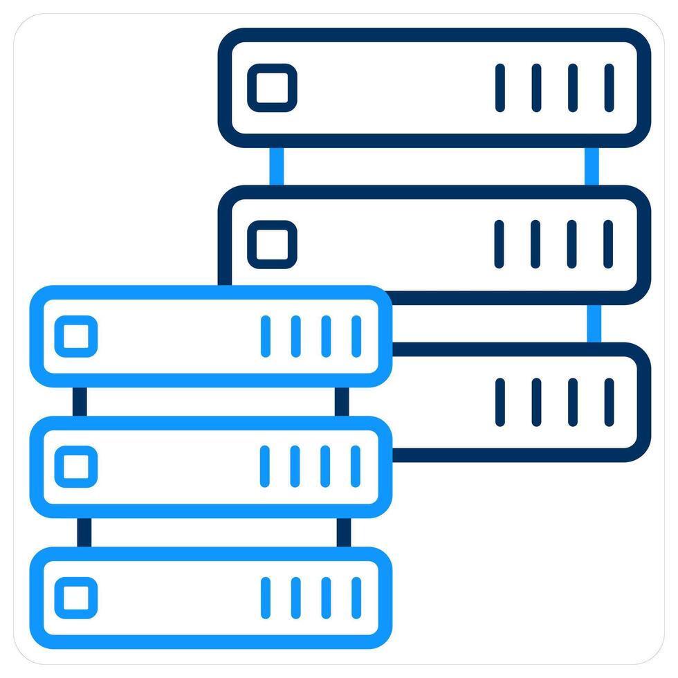 Hosting Server and Big data icon concept vector