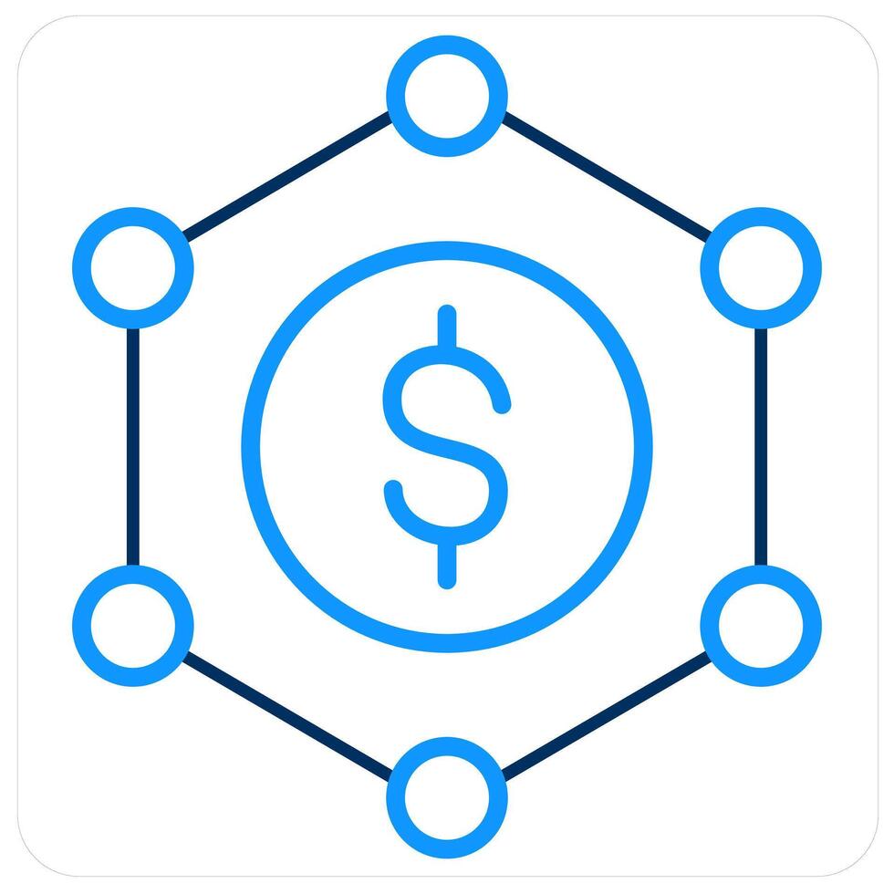 Network and bank icon concept vector
