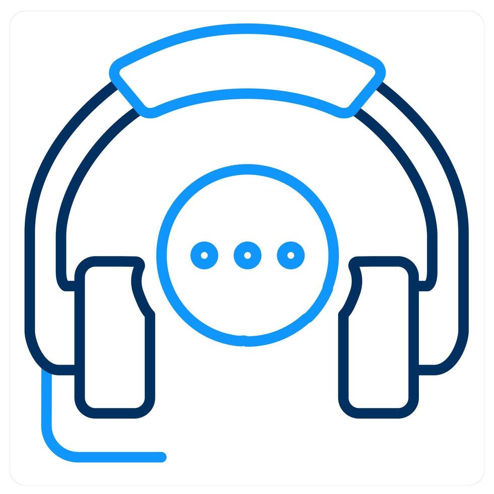Headset And Calling Icon Concept vector