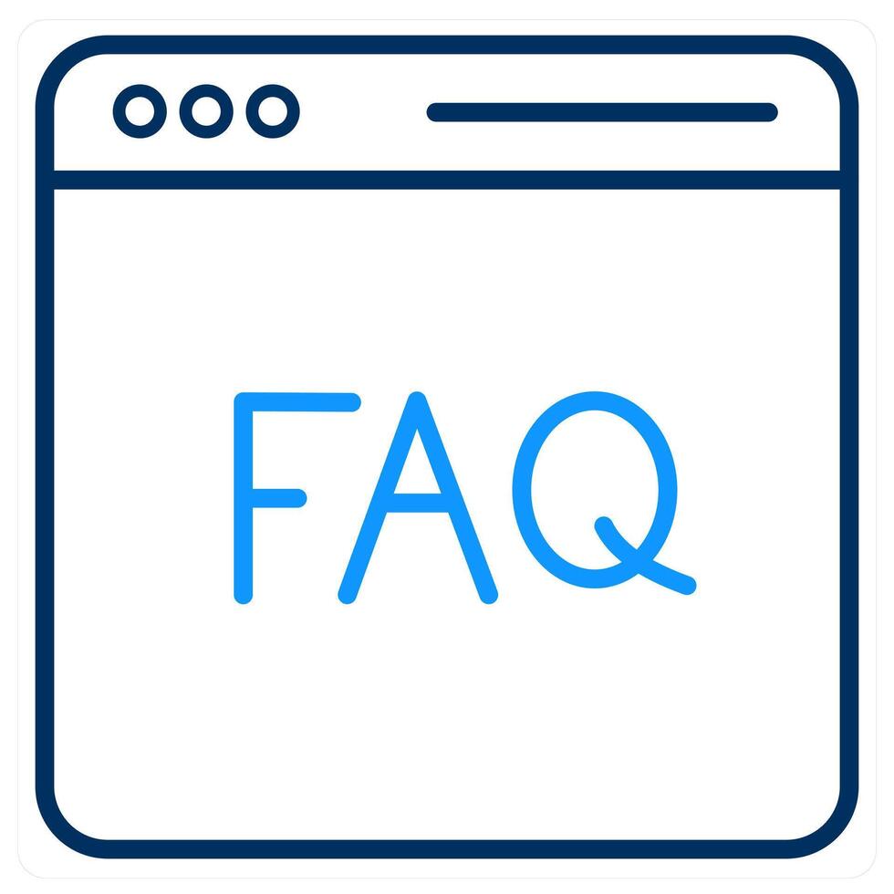 Webpage Faq And Web Icon Concept vector
