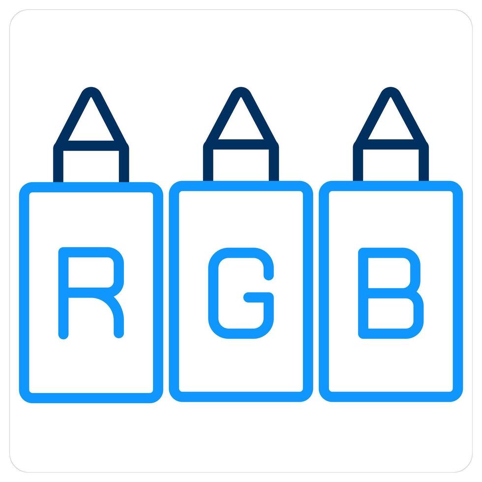 RGB and color icon concept vector