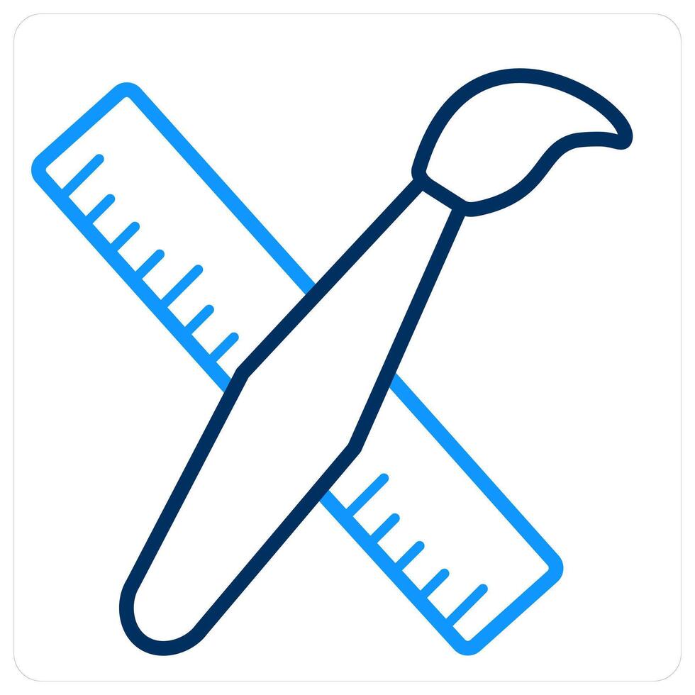 Brush and paint roller icon concept vector