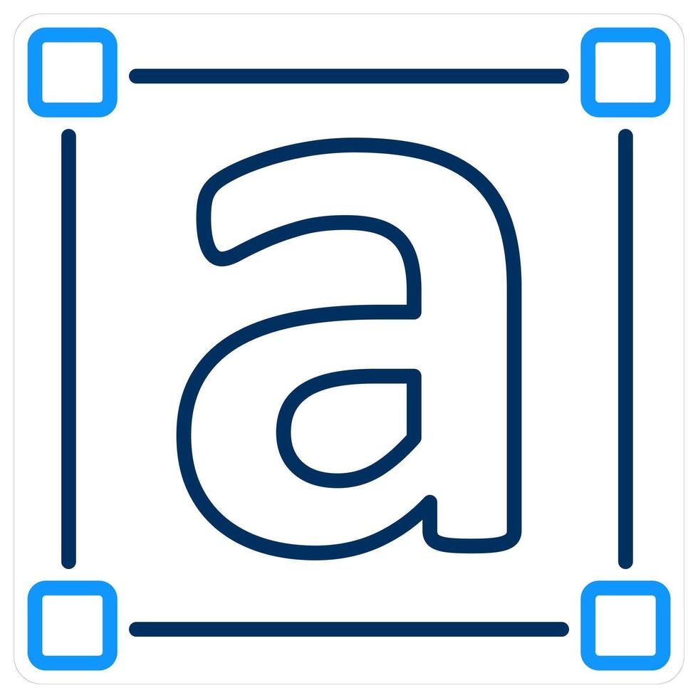 Font and designing icon concept vector