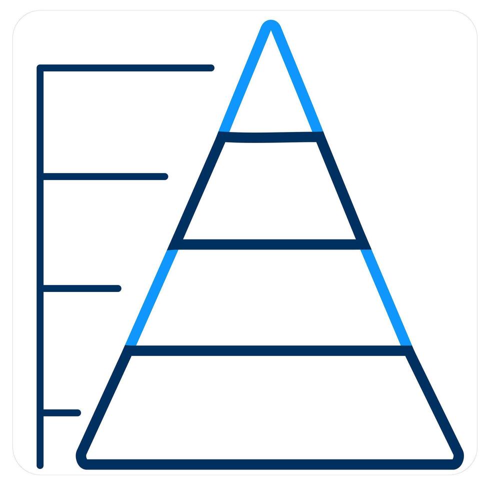 Pyramid and diagram icon concept vector