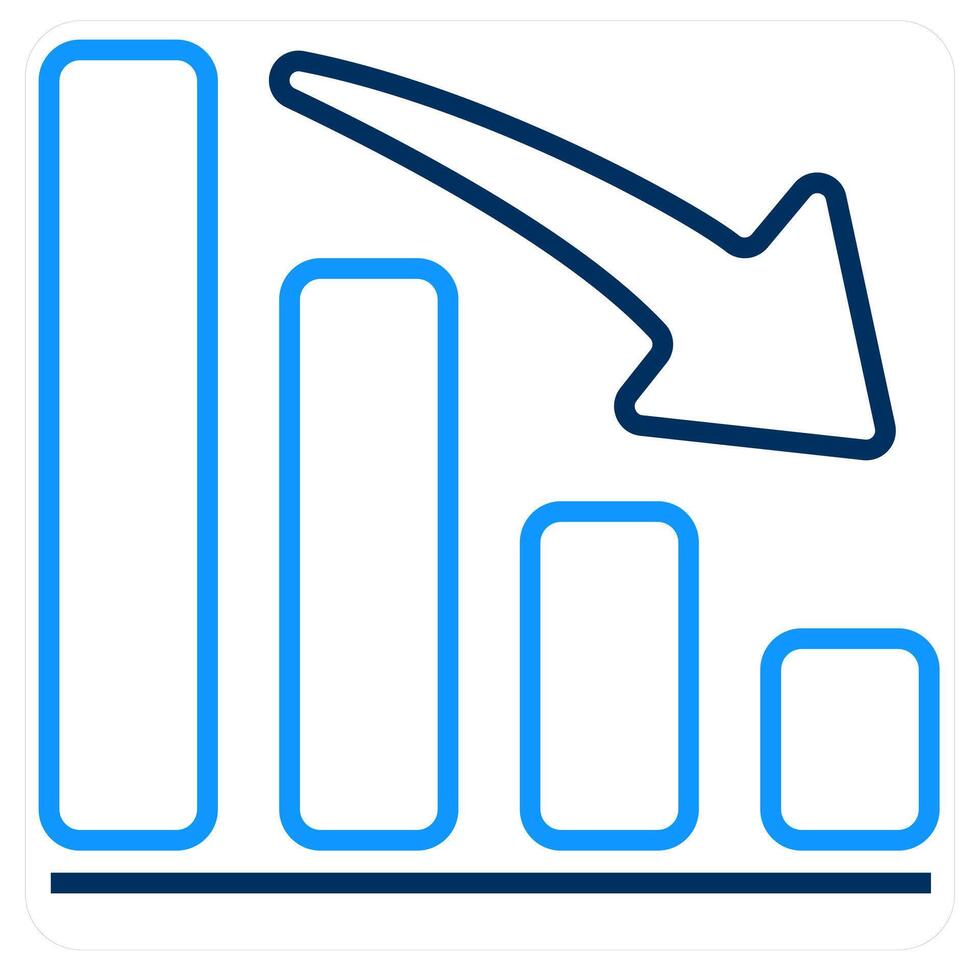 Investment Loss and diagram icon concept vector