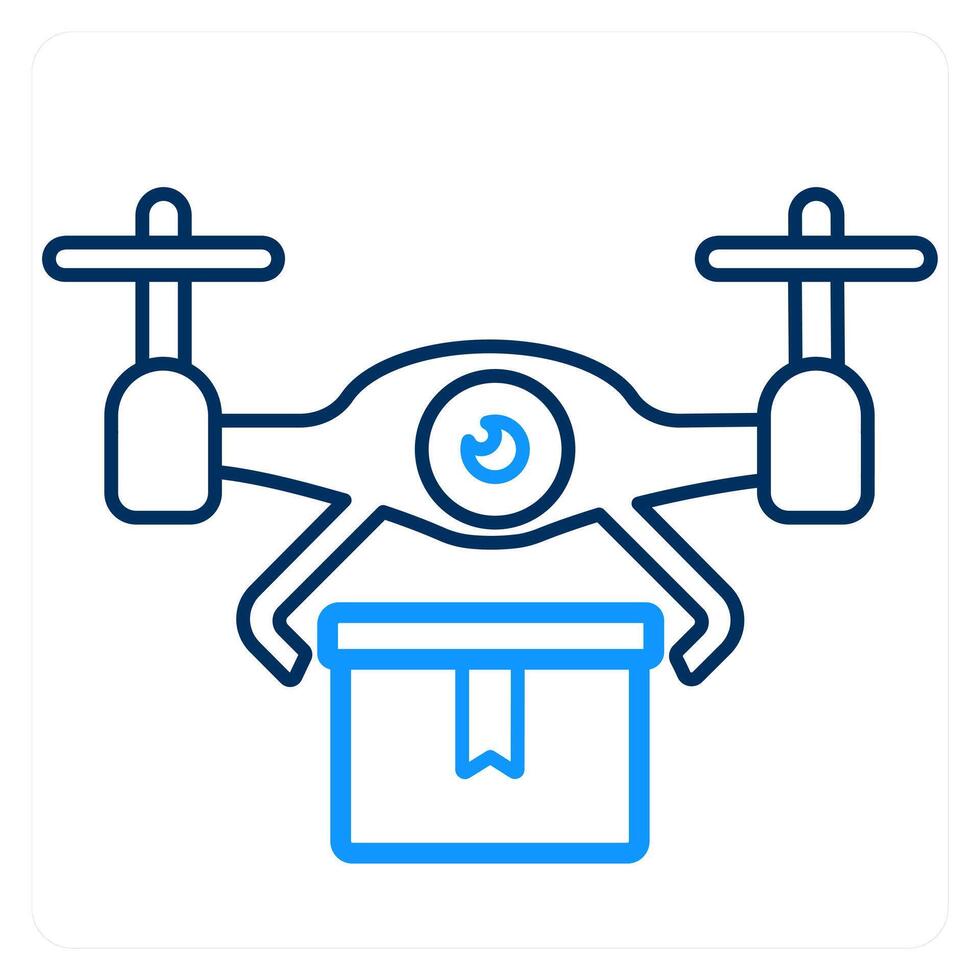 Delivery drone and delivery icon concept vector