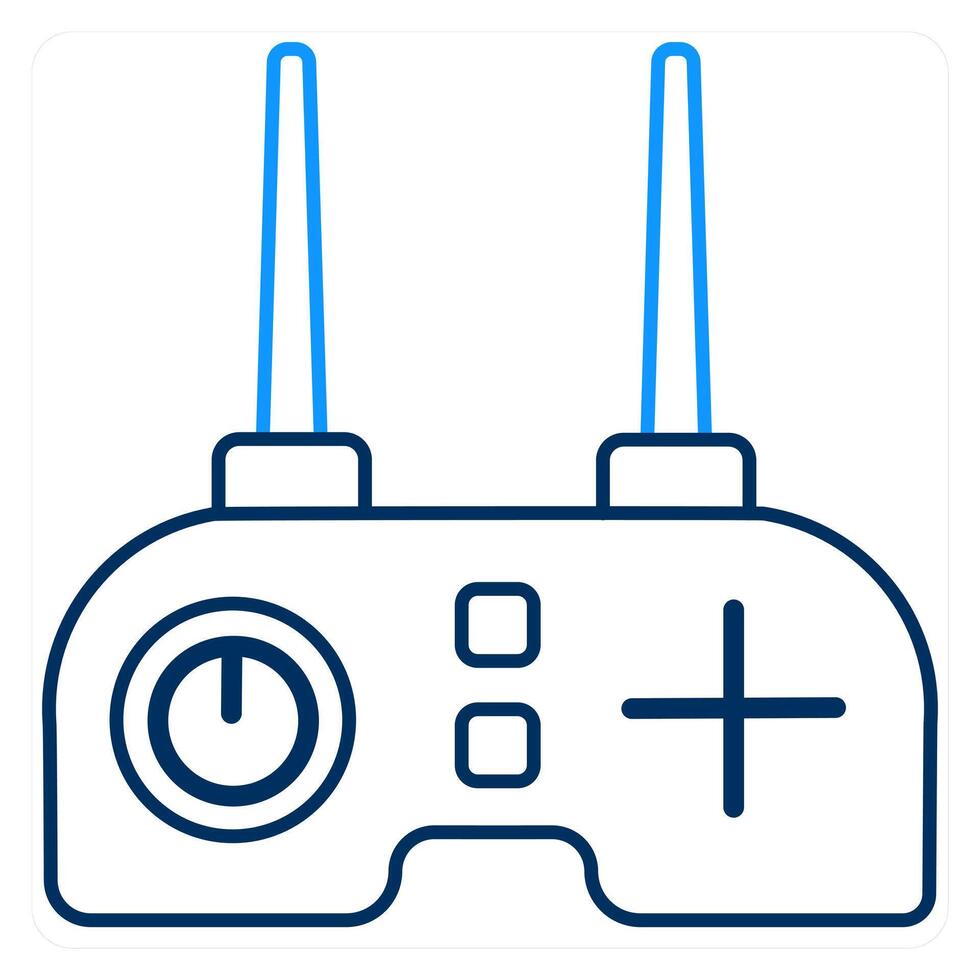 Drone controller and drone icon concept vector