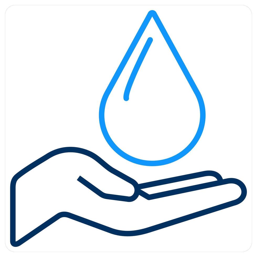 Save Water and prevention icon concept vector