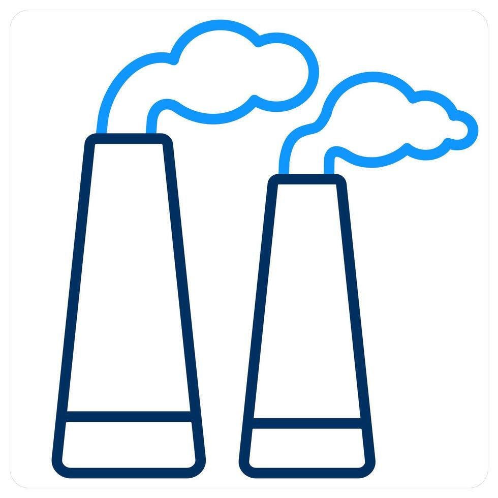 Factory Pollution and factory icon concept vector