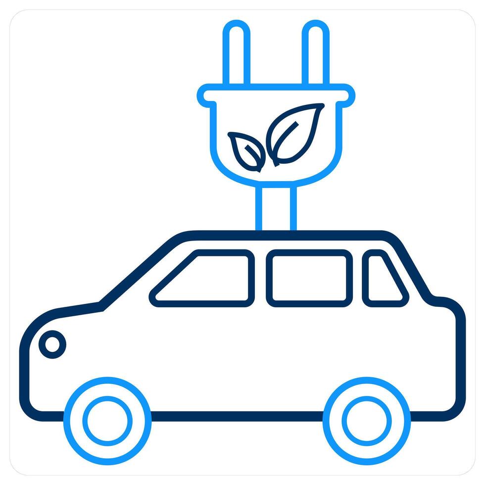 Electric Car and car icon concept vector