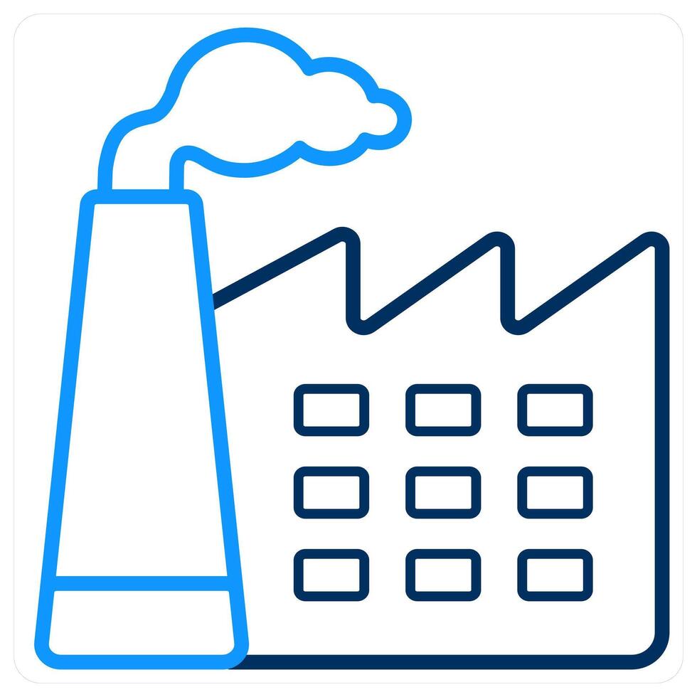 Factory Pollution and industry icon concept vector