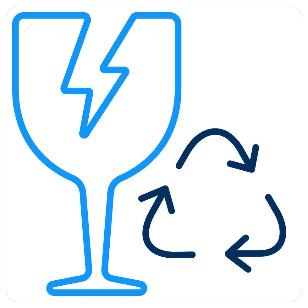 Garbage Glass and environment icon concept vector