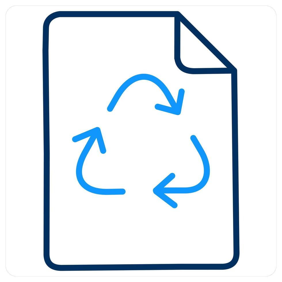 Recycled Paper and document icon concept vector