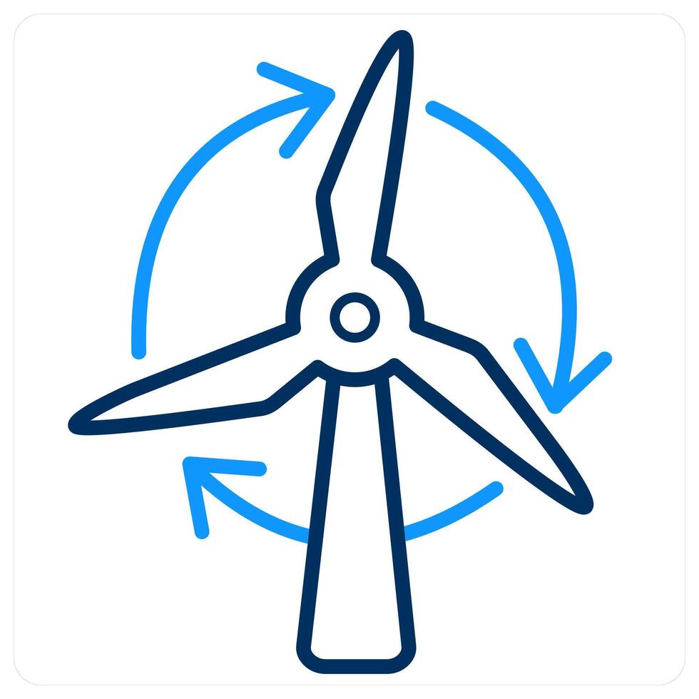 Wind Energy and recycling icon concept vector