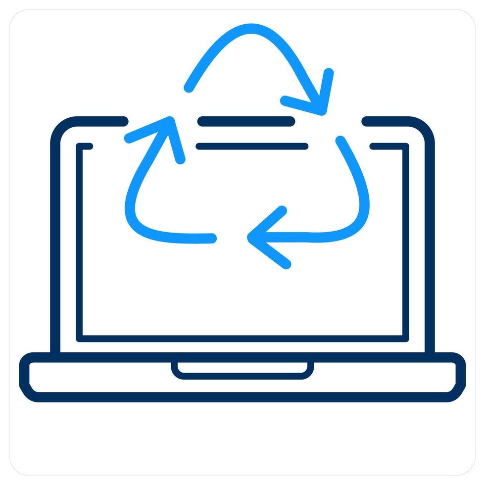 Electronic waste and recycle icon concept vector
