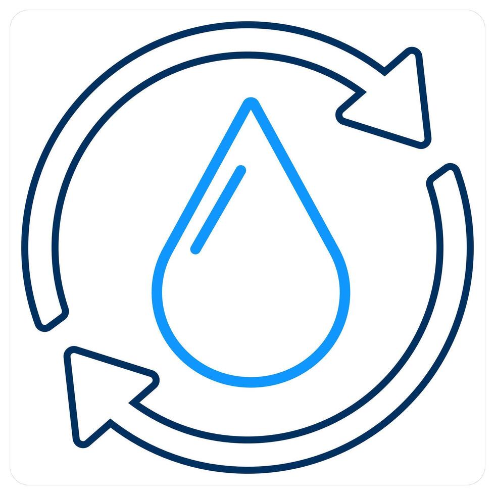 Water Recycling and recycle icon concept vector