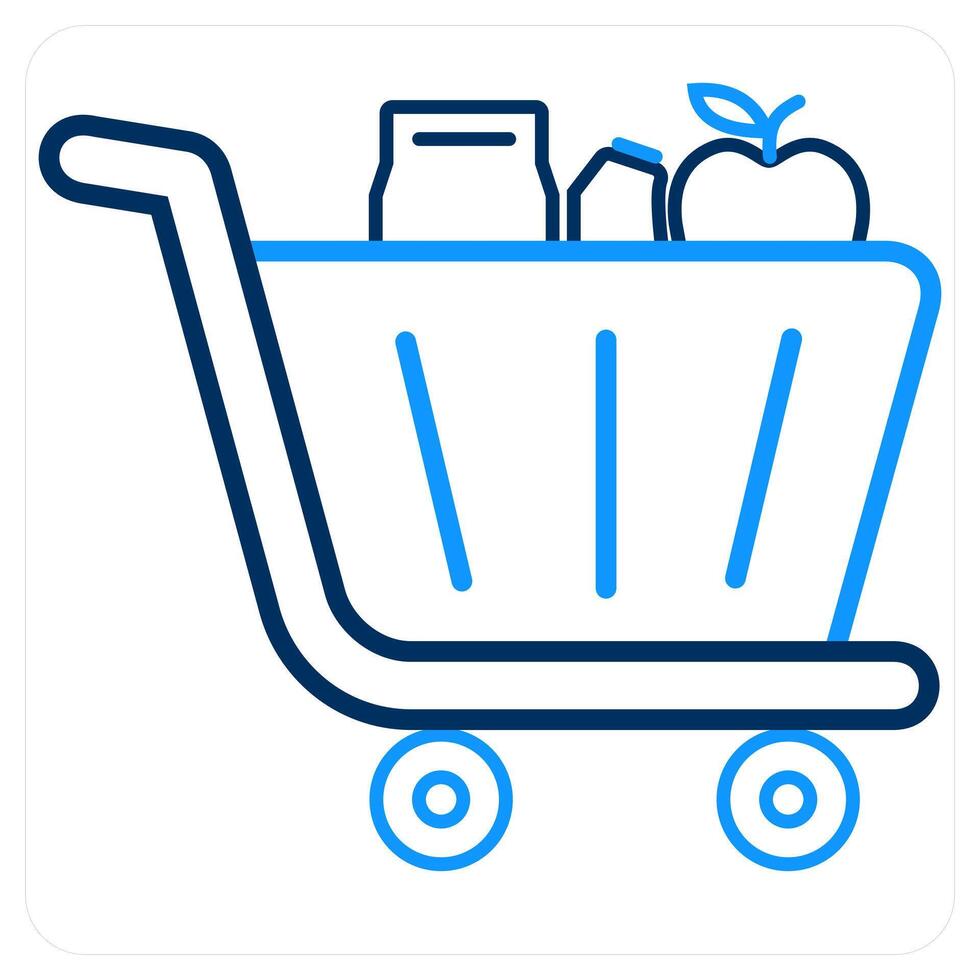 Cart Items and items icon concept vector