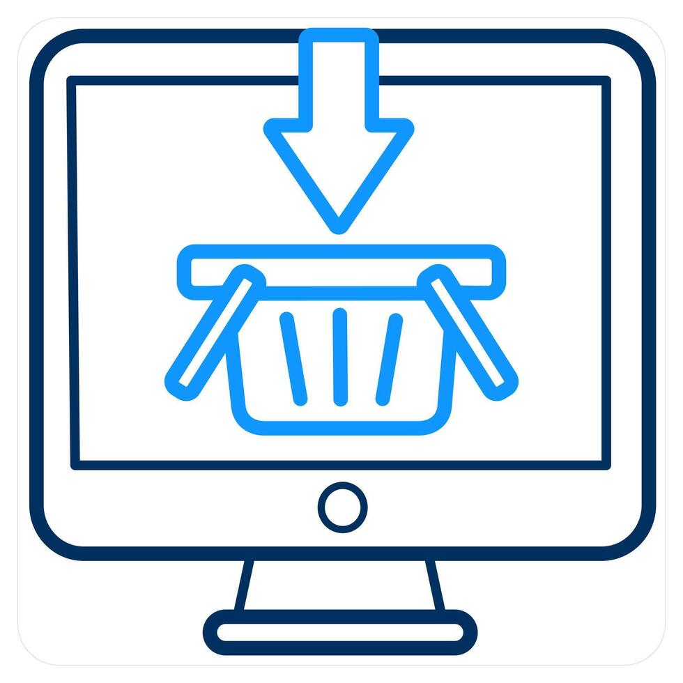 Online Cart and cart icon concept vector