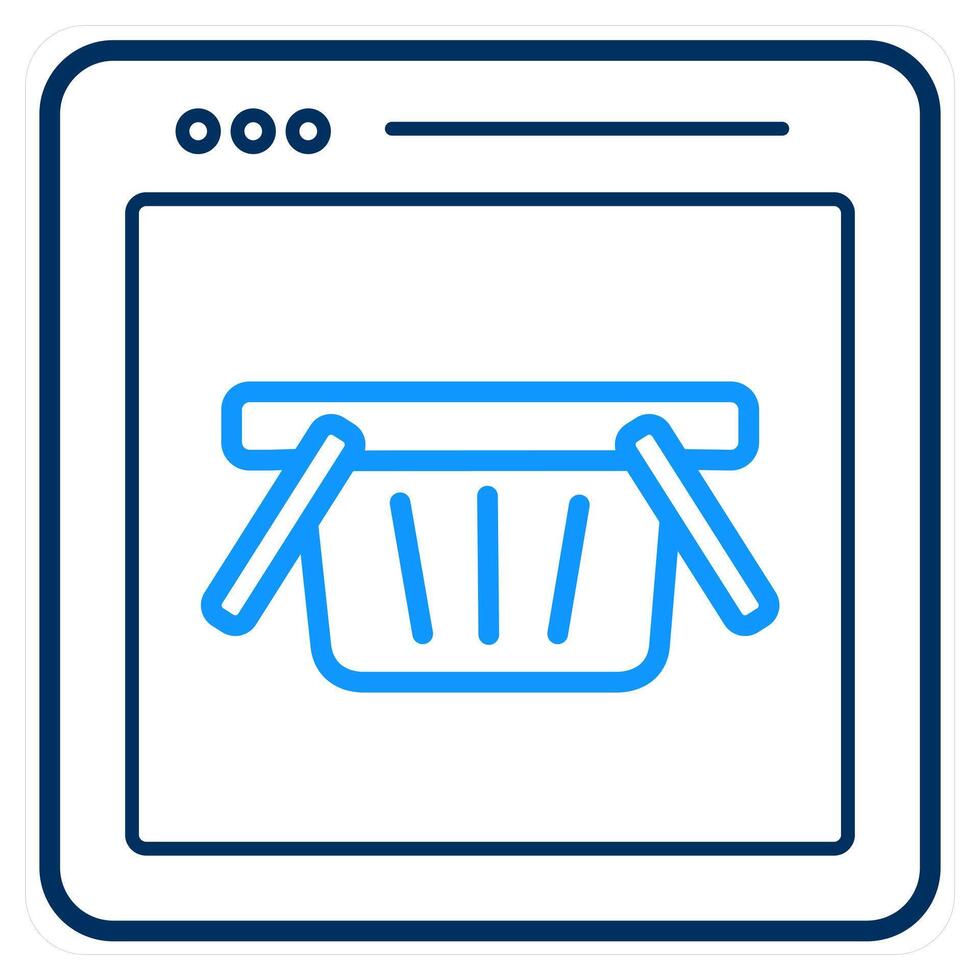 Online Cart and cart icon concept vector