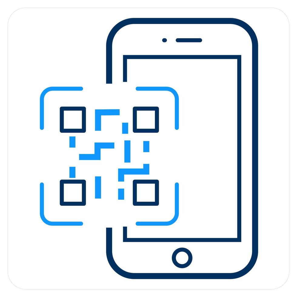 QR Code and code icon concept vector
