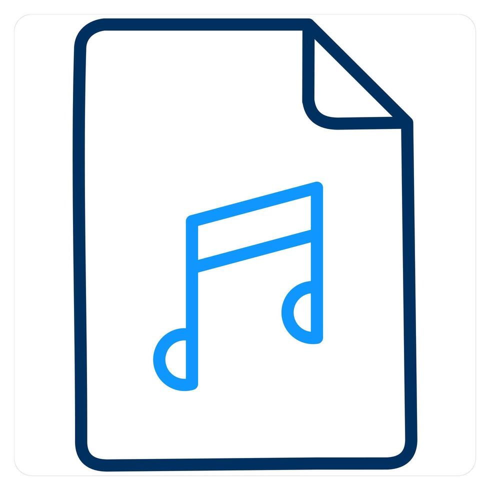 Audio and files icon concept vector