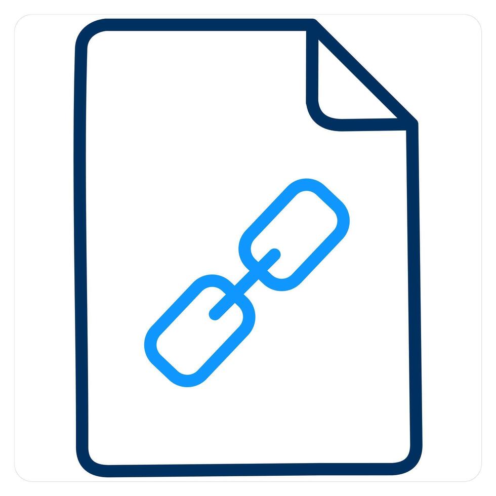 Link and file icon concept vector