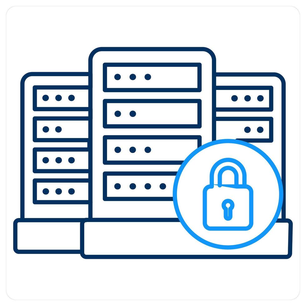 Server Security and server icon concept vector