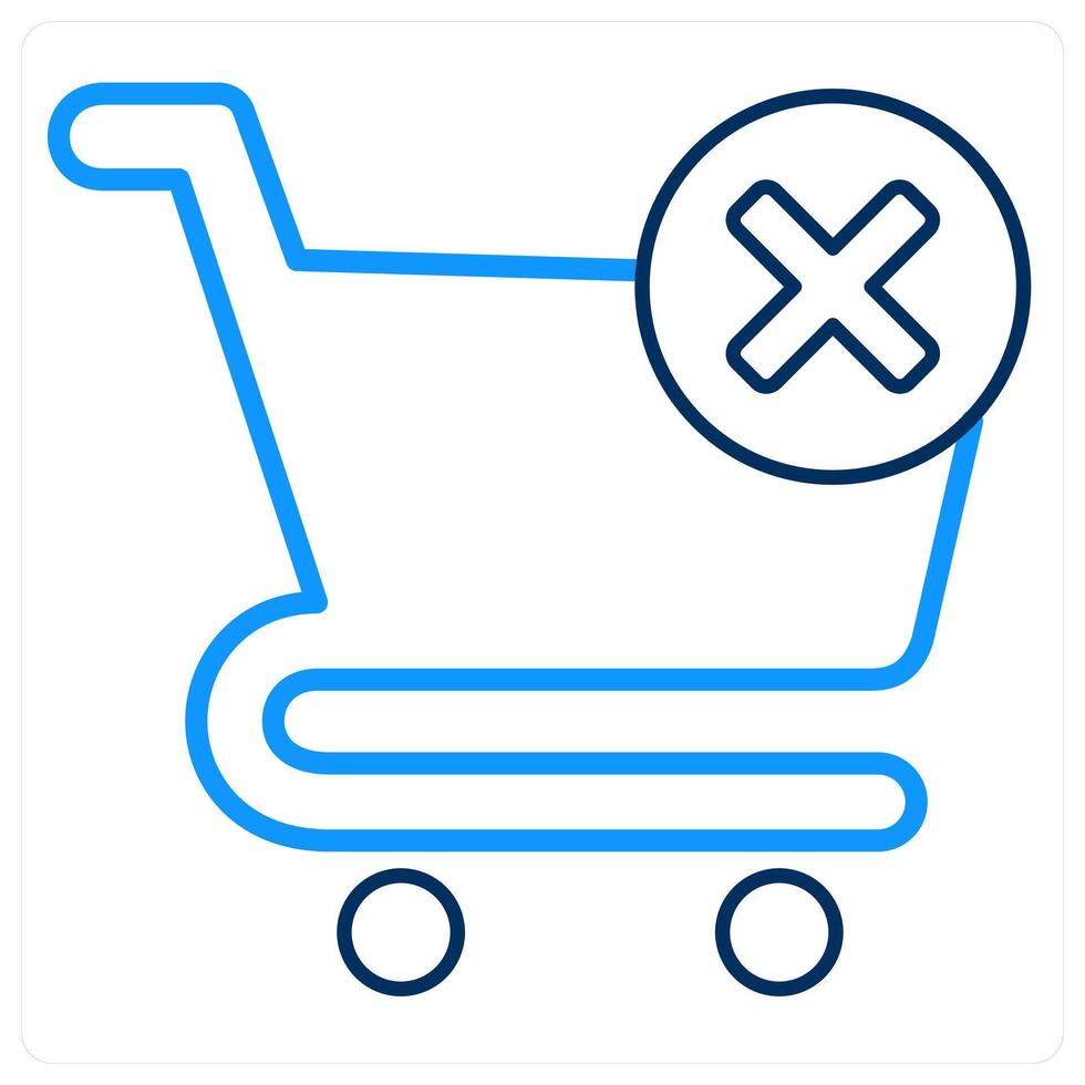 Delete Cart and delete icon concept vector