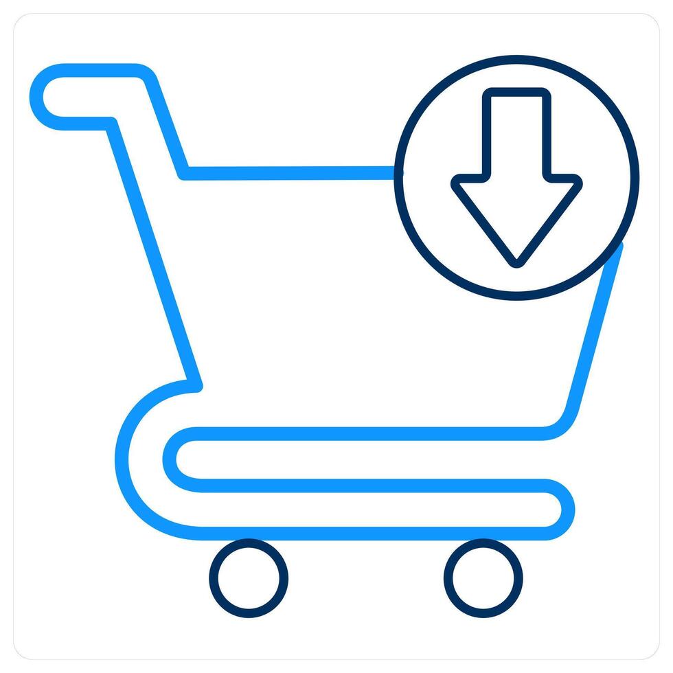 Download Cart and download icon concept vector