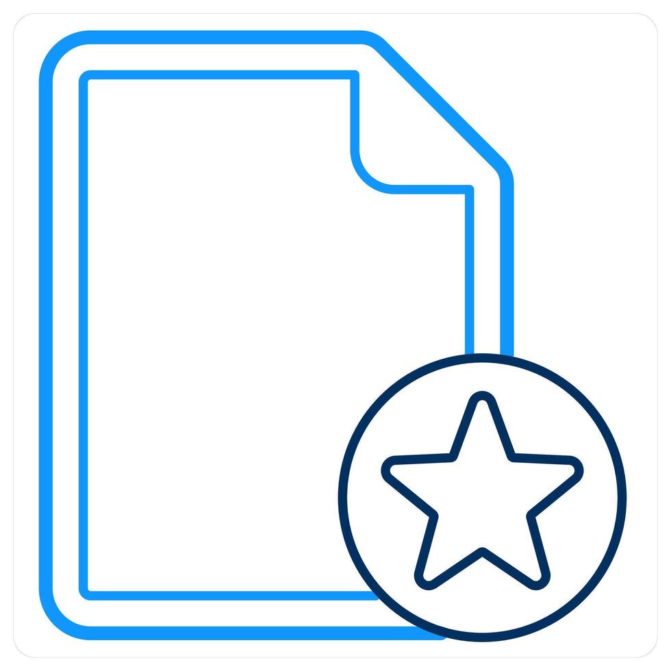 Star File and star icon concept vector