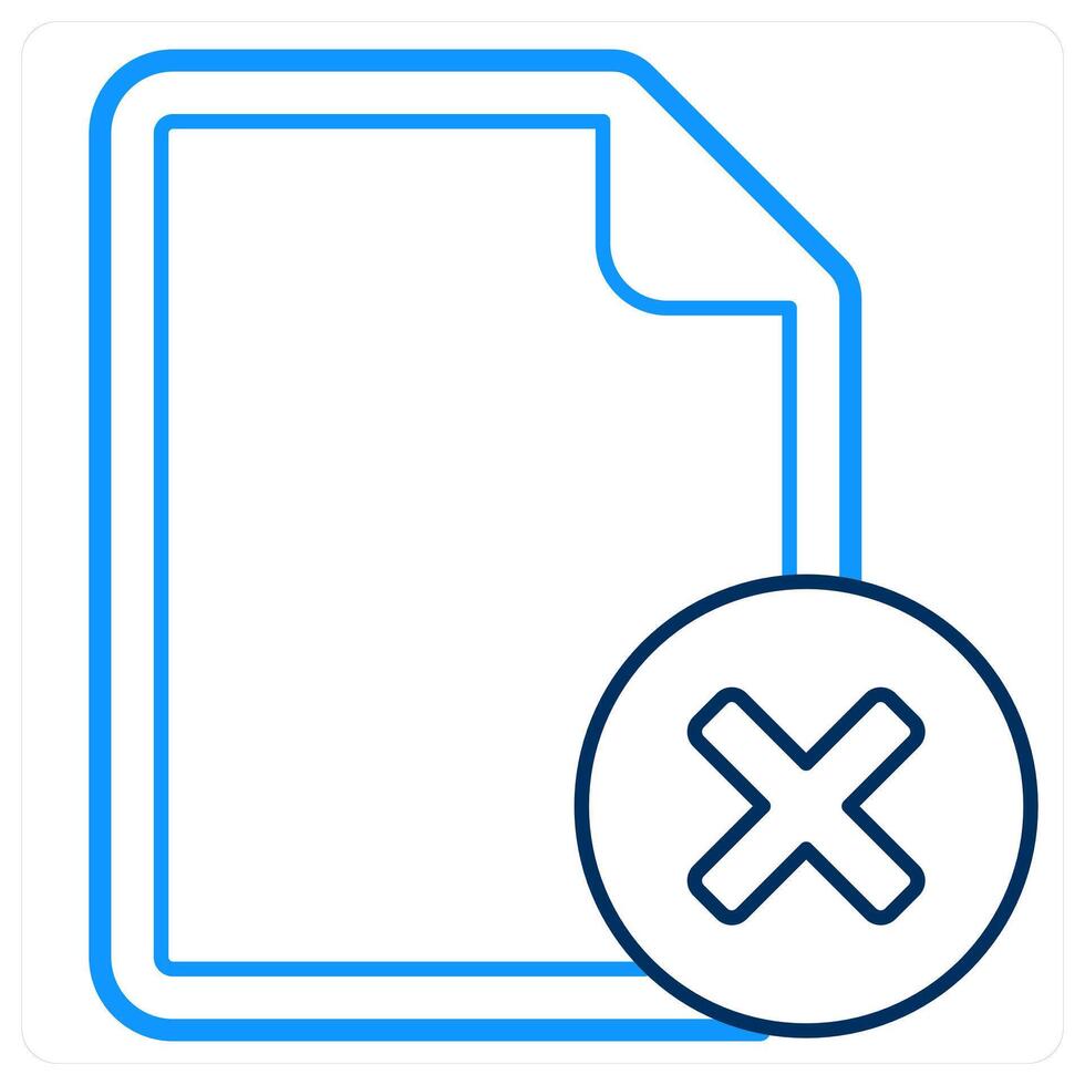 Wrong File and wrong icon concept vector