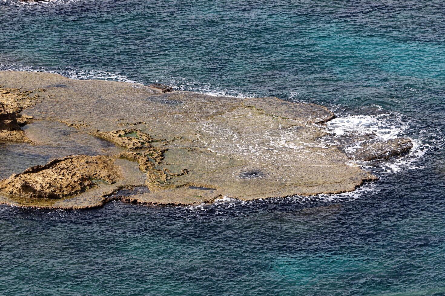 The Mediterranean coast in northern Israel photo