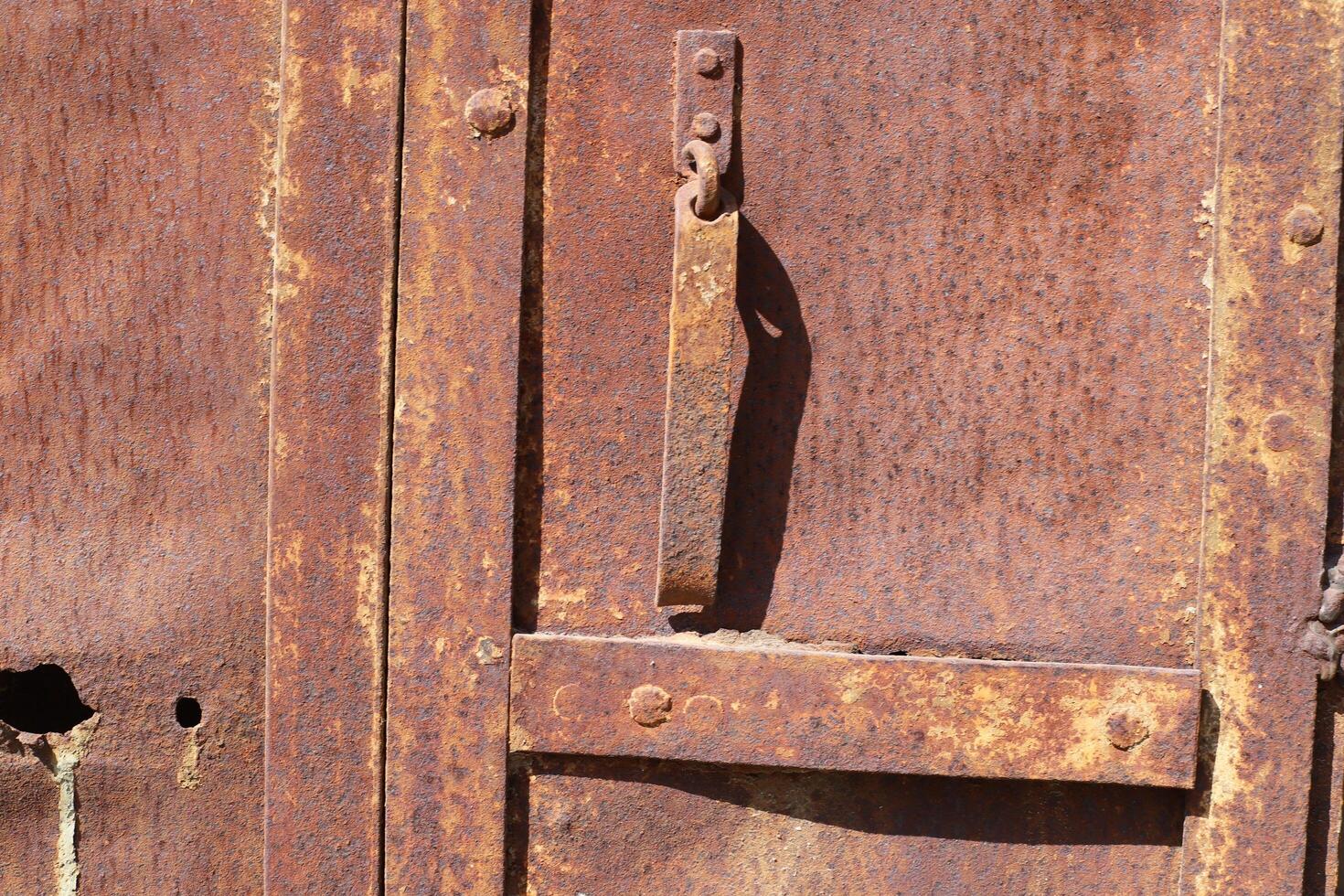 Old and rusty metal products. photo
