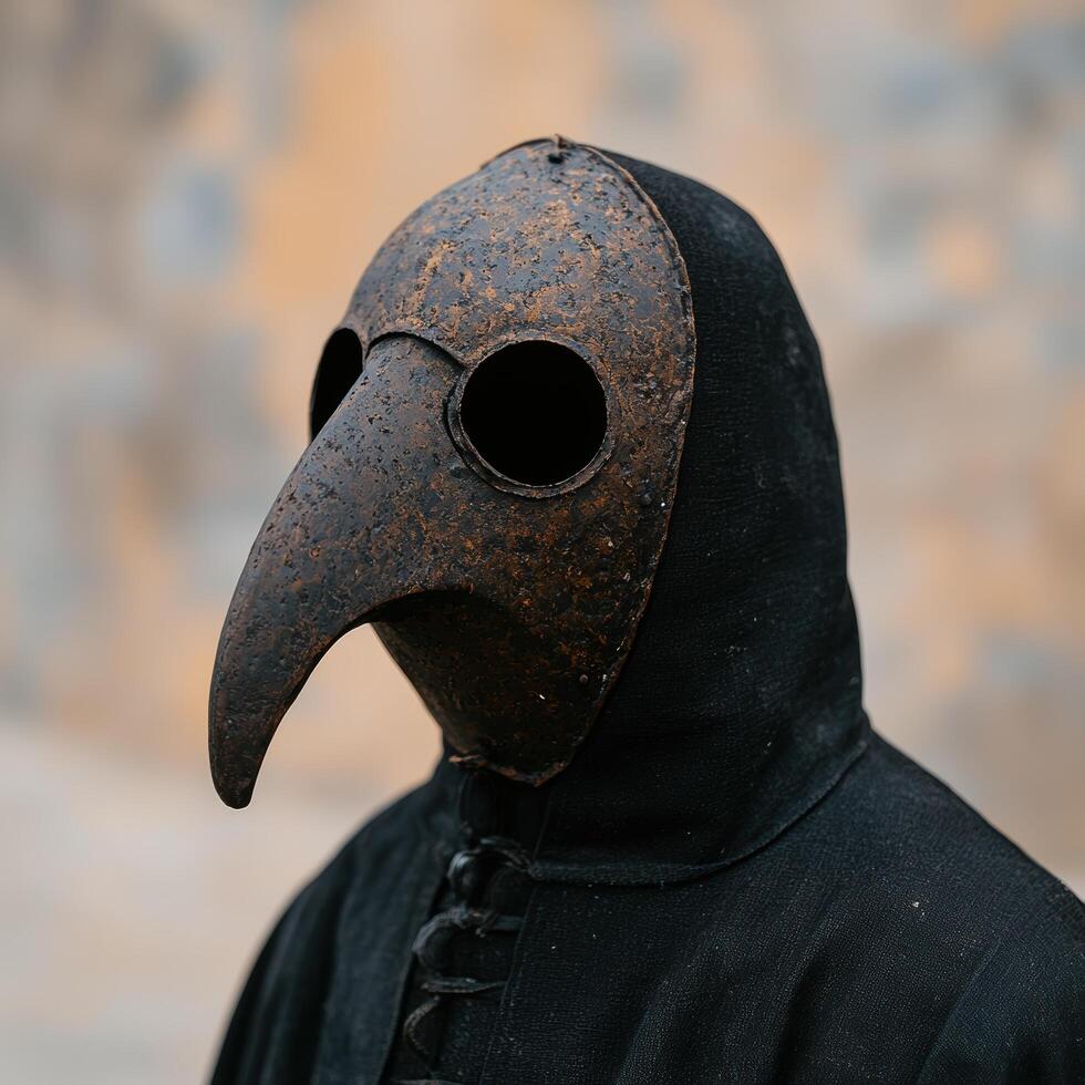 Mysterious plague doctor mask photo