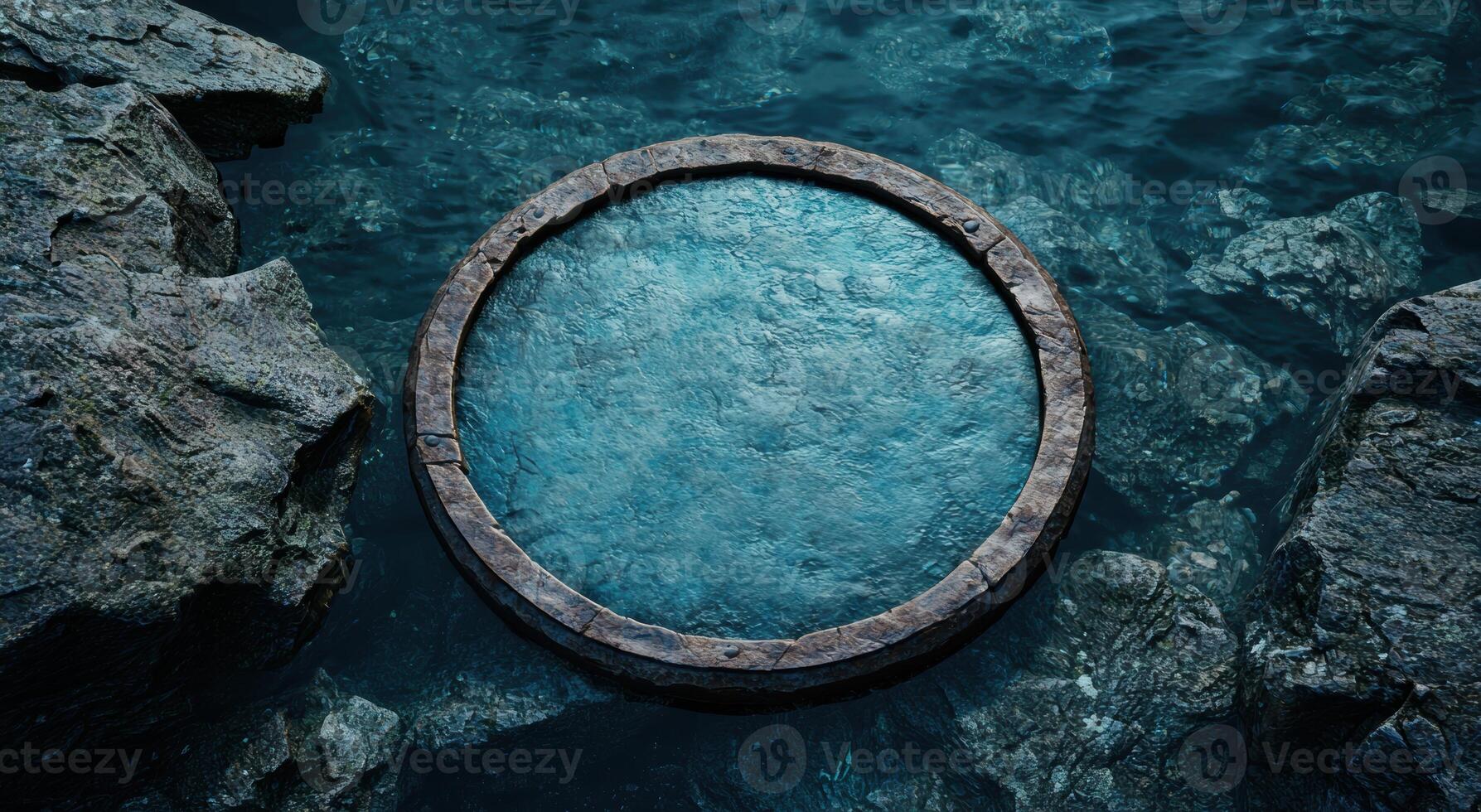Mysterious portal in the deep blue sea photo