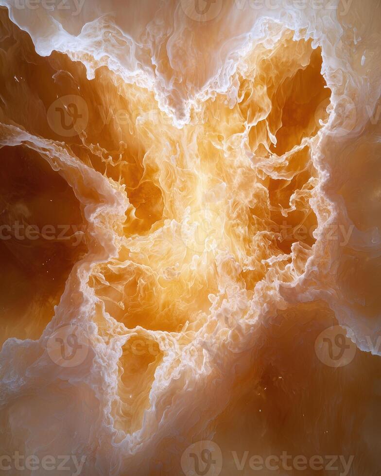 Swirling clouds of warm light photo