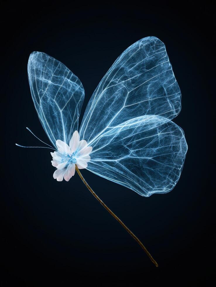 Ethereal butterfly with delicate wings photo
