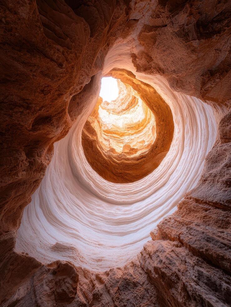 Mesmerizing rock formation in desert cave photo