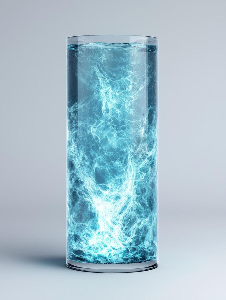 Swirling energy within a glass container photo