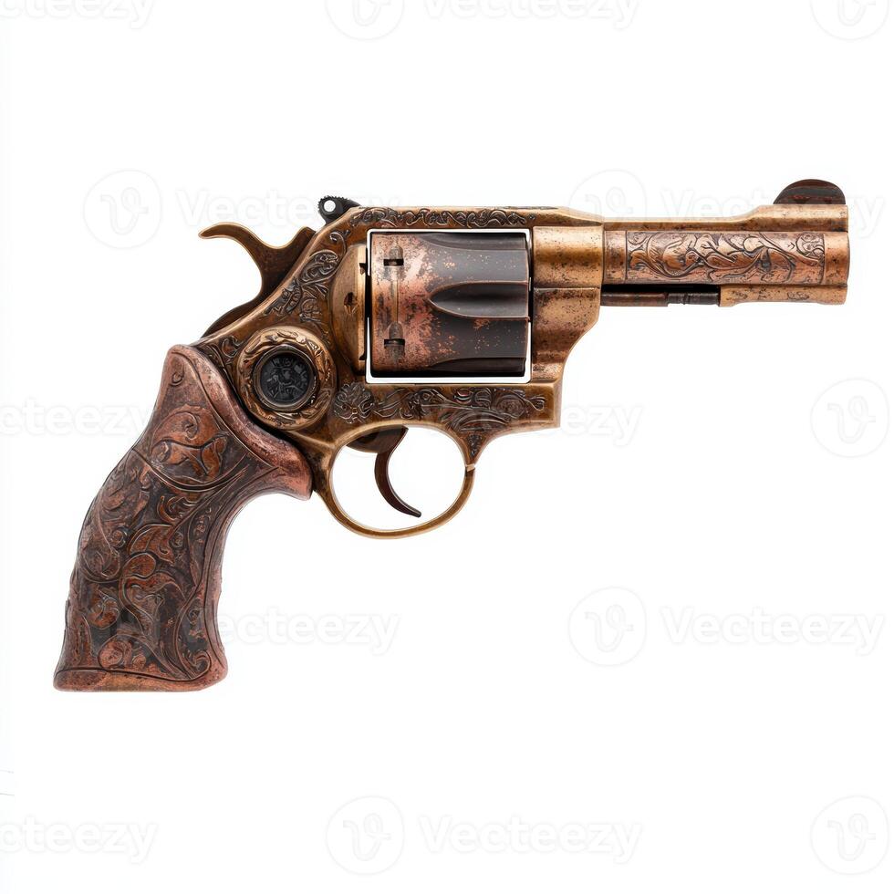 Ornate antique revolver photo