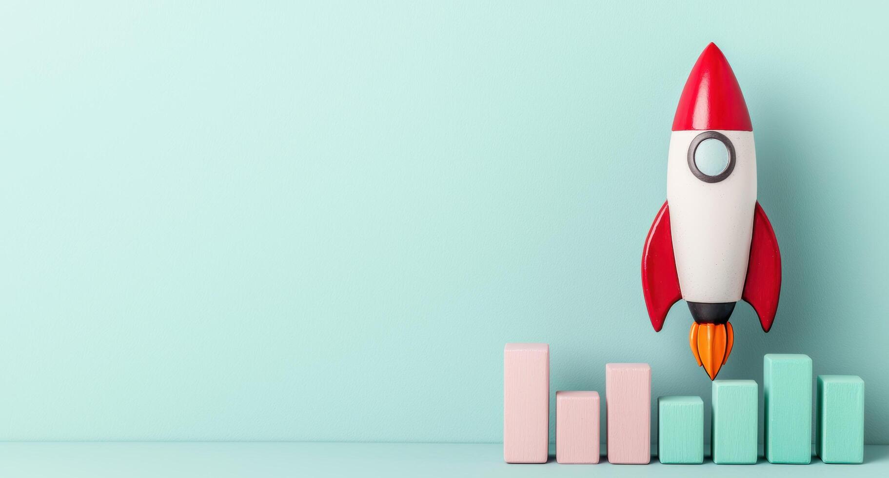 Rocket launch startup business growth concept photo