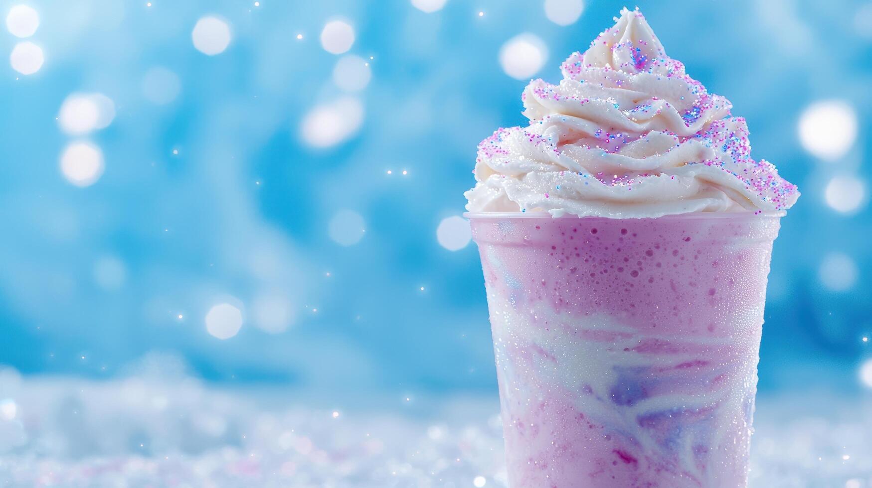Sparkling winter wonderland milkshake photo