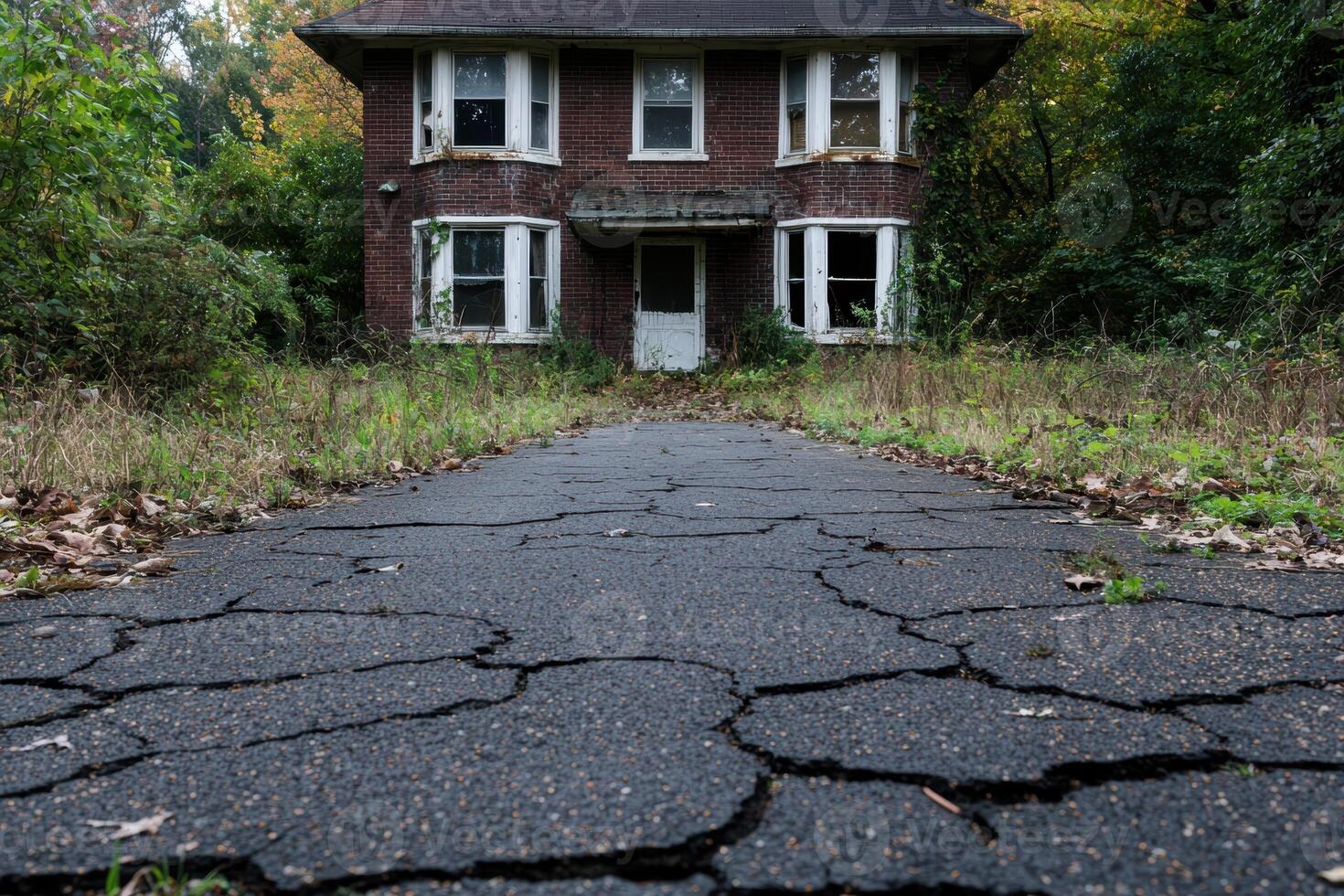Abandoned house in the woods photo