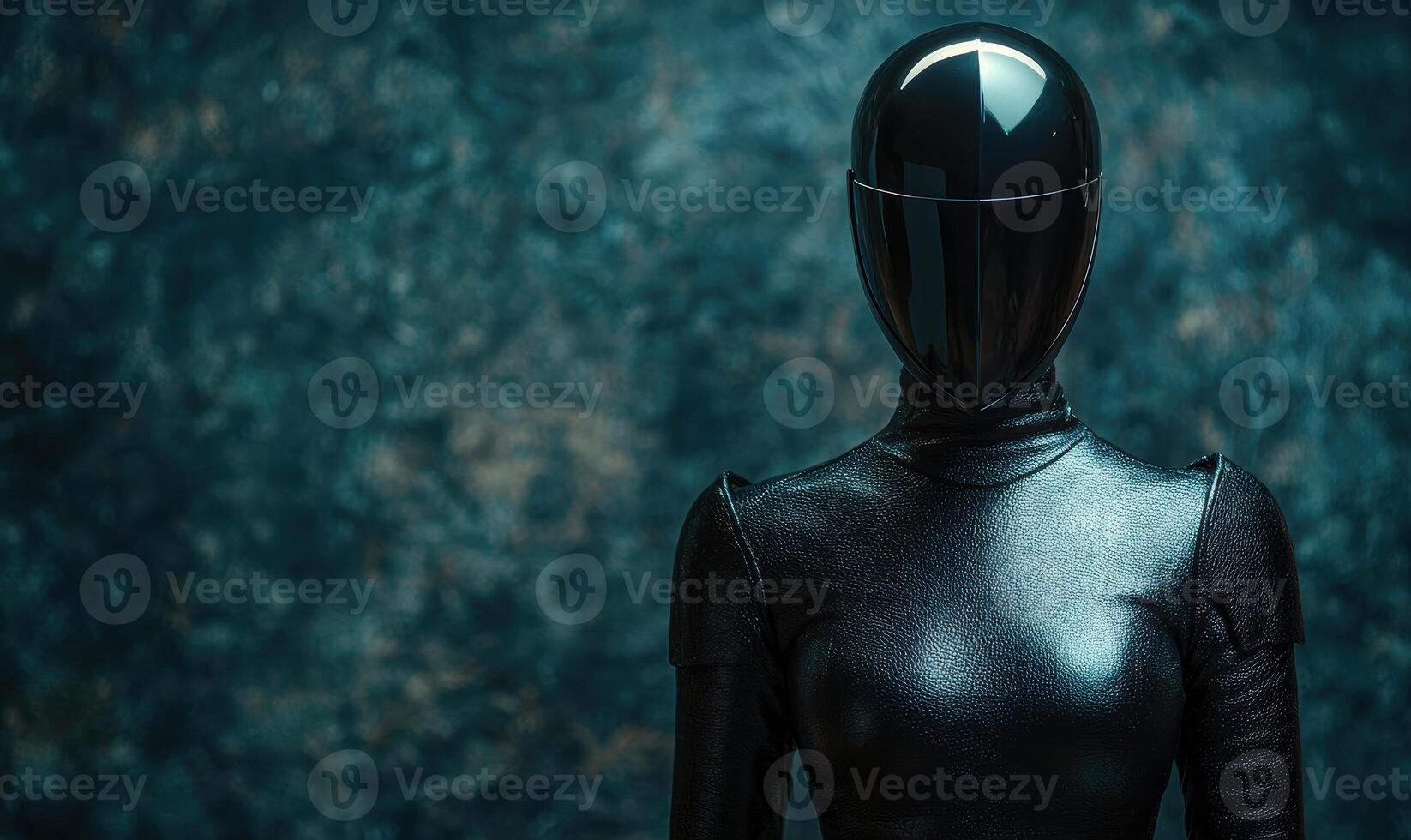 mysterious figure in dark uniform photo