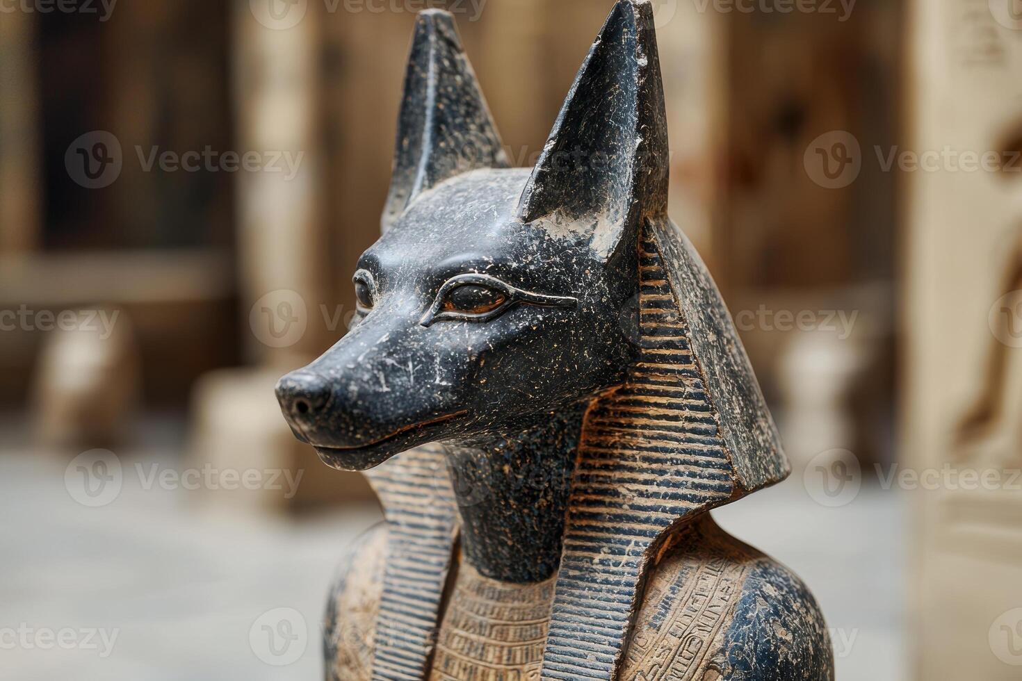 ancient egyptian statue of anubis photo