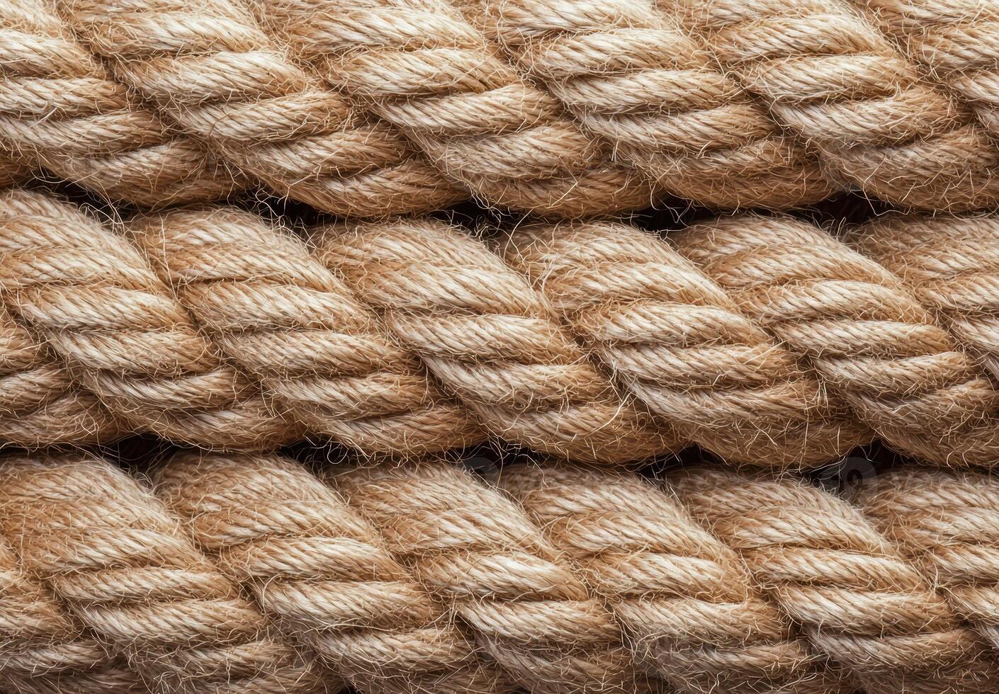 Close up of twisted natural rope texture photo