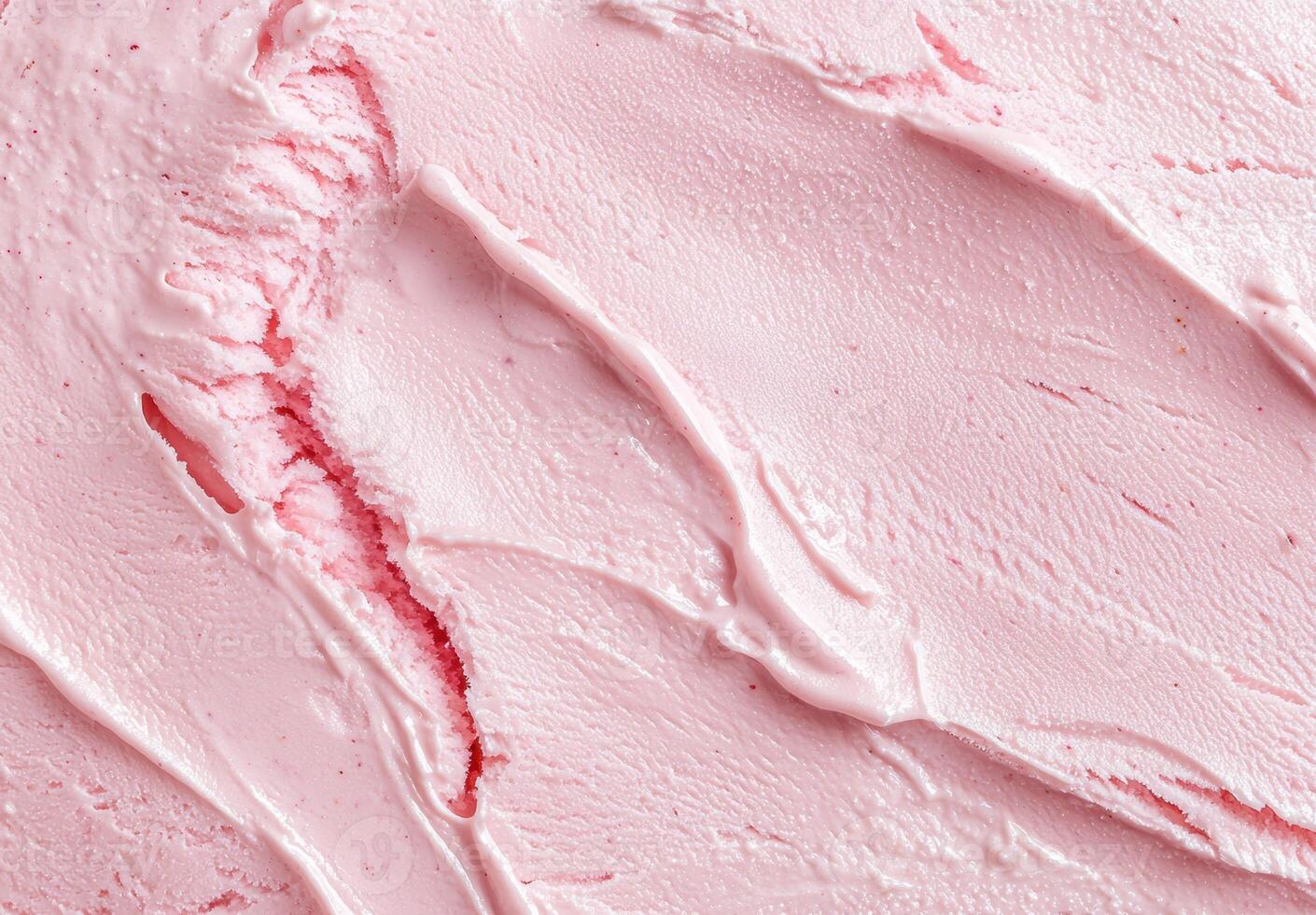 Close up of pink ice cream texture photo