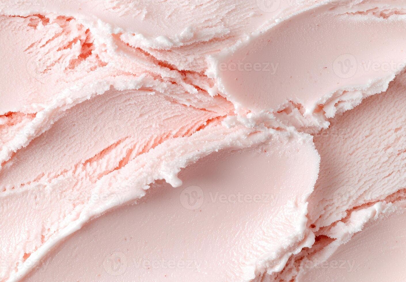 Close up of pink ice cream texture photo