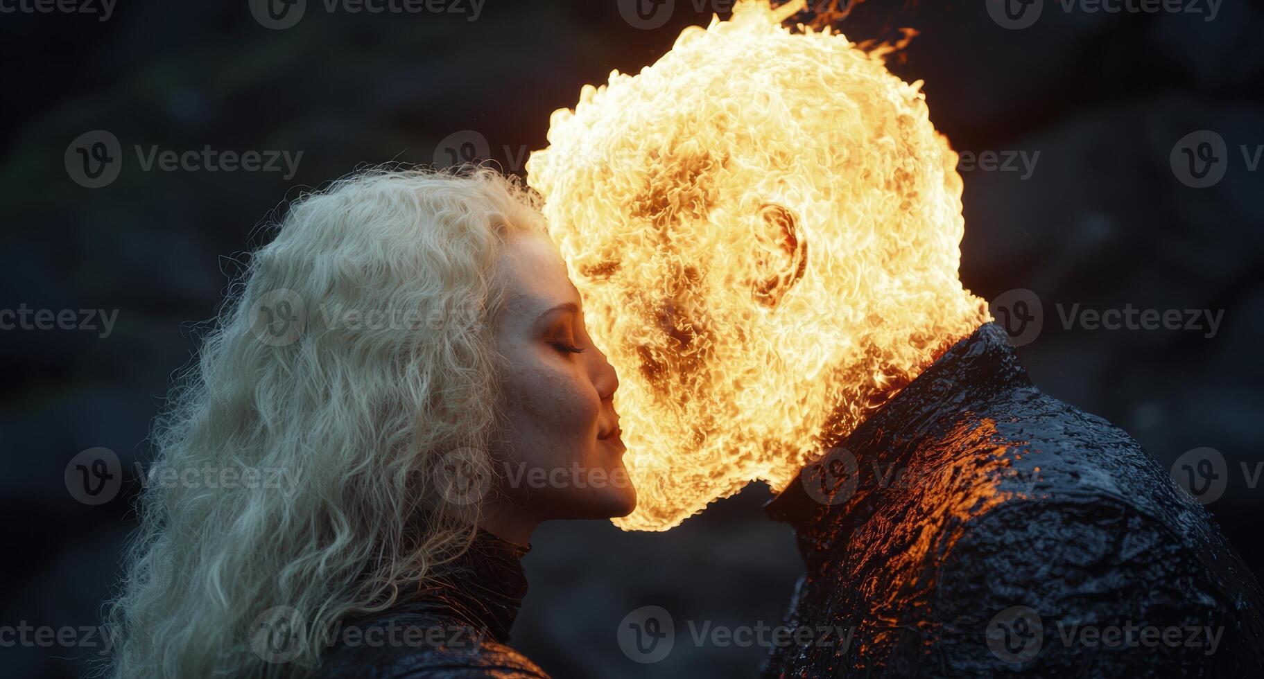 Fiery encounter in the dark photo